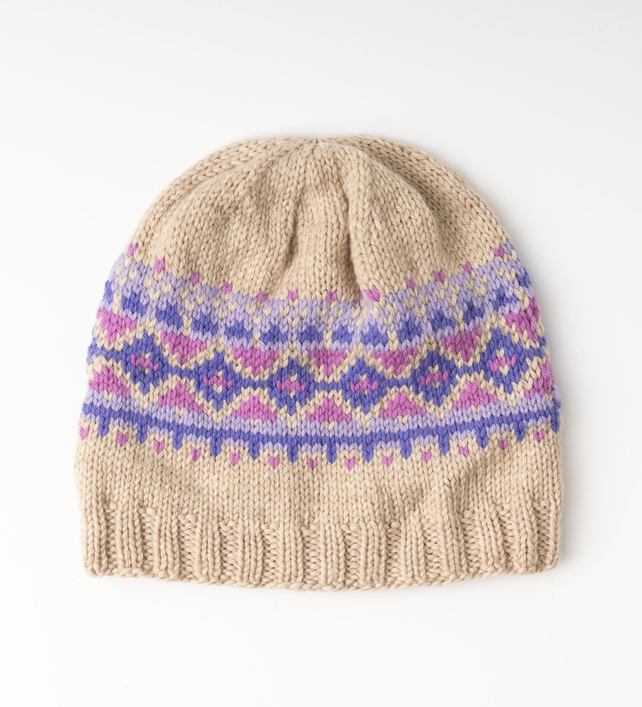 Knitted hat sale with peak