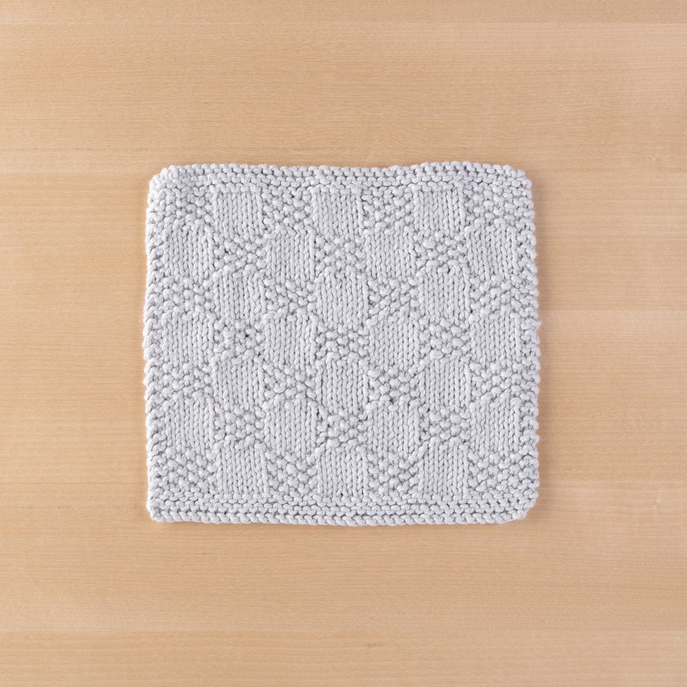 Checkerboard Dishcloth - knitting pattern