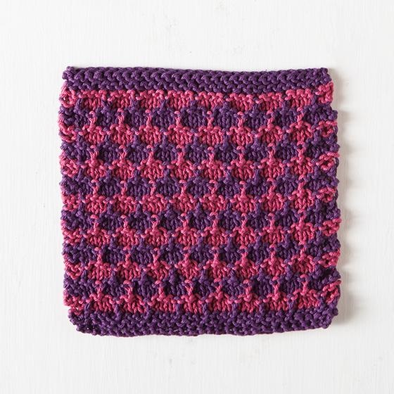 Mixed Berry Dishcloth - knitting pattern