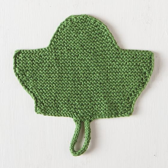 Leaf Dishcloth - knitting pattern