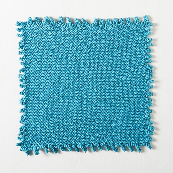 Picot Edge Dishcloth - knitting pattern