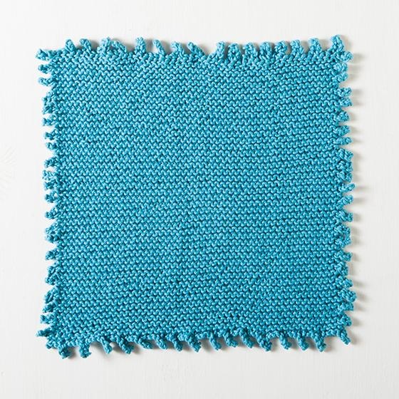 Picot Edge Dishcloth - knitting pattern