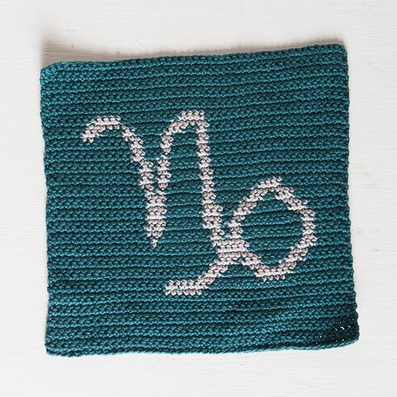 Zodiac Dishcloth Series Capricorn - knitting pattern