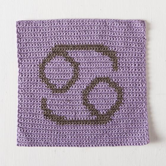 Zodiac Dishcloth Series - Cancer - knitting pattern