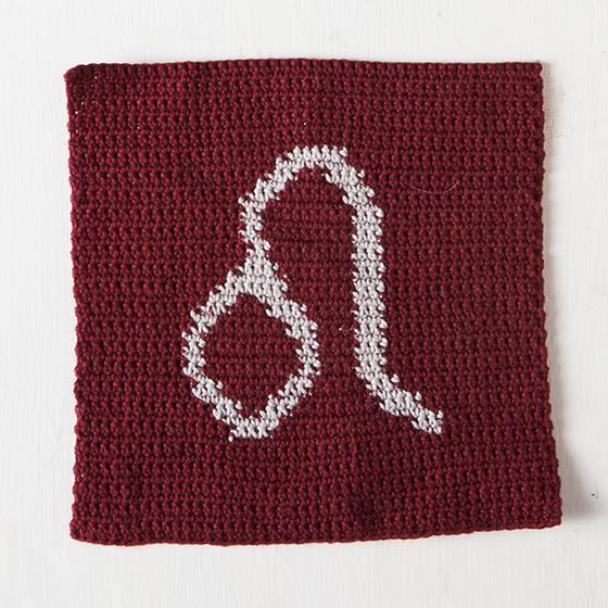 Zodiac Dishcloth Series - Leo - knitting pattern