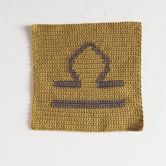 Zodiac Dishcloth Series Libra - knitting pattern