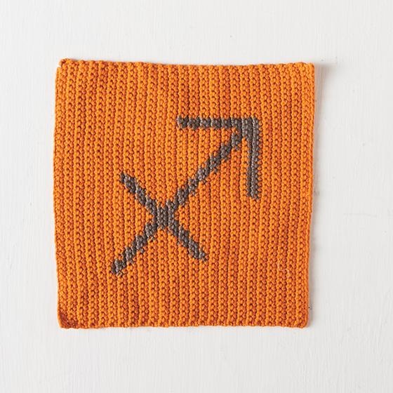 Zodiac Dishcloth Series Sagittarius - knitting pattern