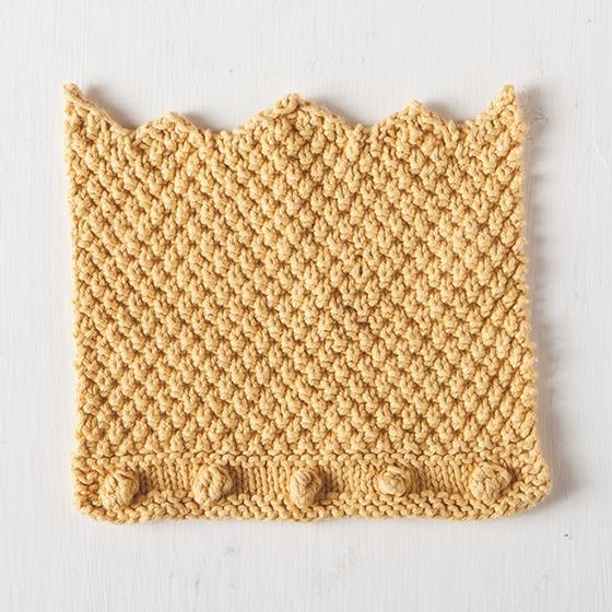 Kingly Washcloth - knitting pattern