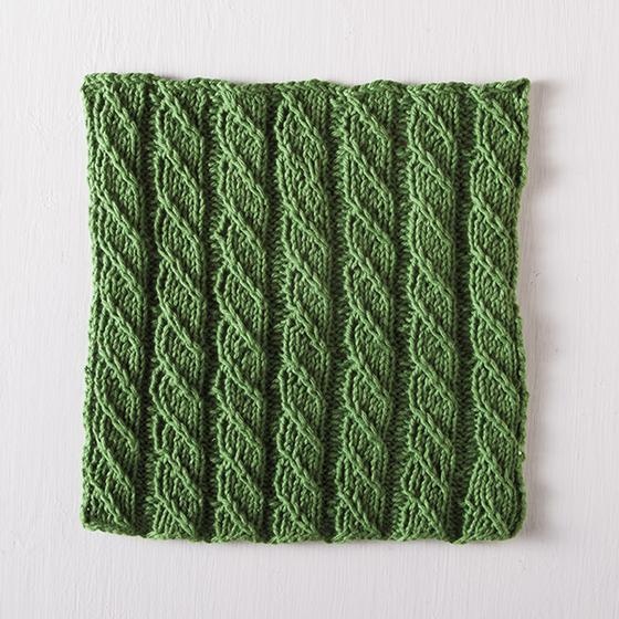 Spiral Columns Facecloth - knitting pattern