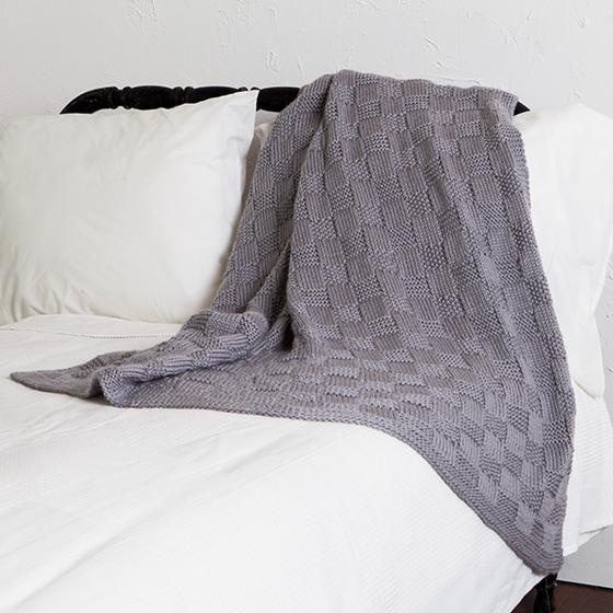 Checkerboard Throw - knitting pattern