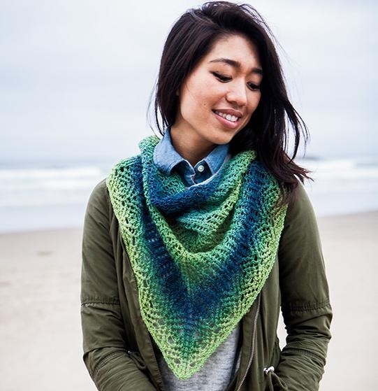 Caterpillar Shawlette - knitting pattern