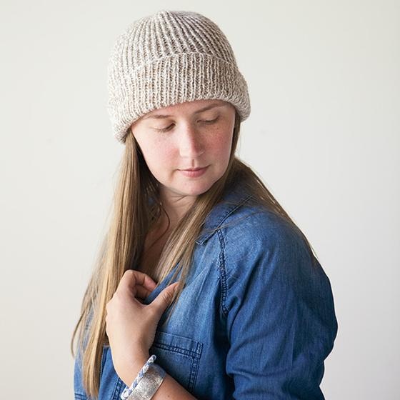 Marled Rib Hat - knitting pattern