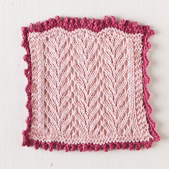 Pastel Lace Washcloth - knitting pattern