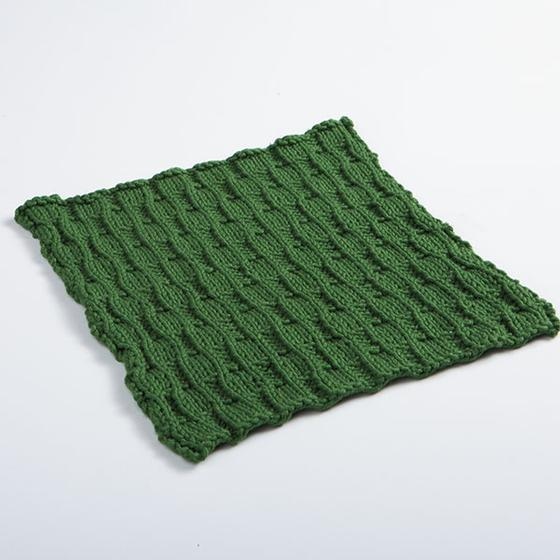 Wavy Rib Dishcloth - knitting pattern