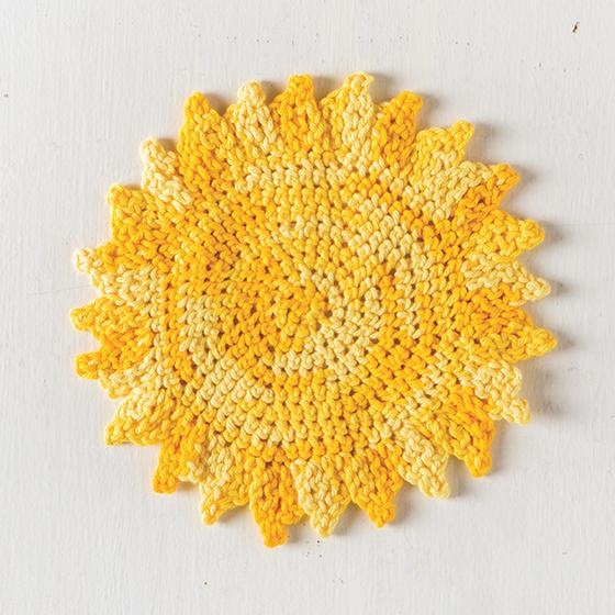 The Sun's Out! Dishcloth - knitting pattern