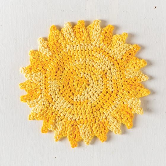 The Sun's Out! Dishcloth - knitting pattern