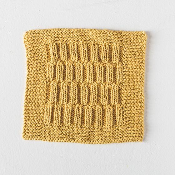 Tucked Rib Dishcloth - knitting pattern