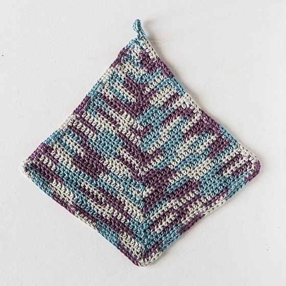 Crochet Mitered Square Dishcloth - knitting pattern