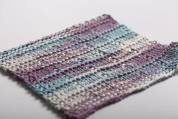 Tiptoe Dishcloth - knitting pattern