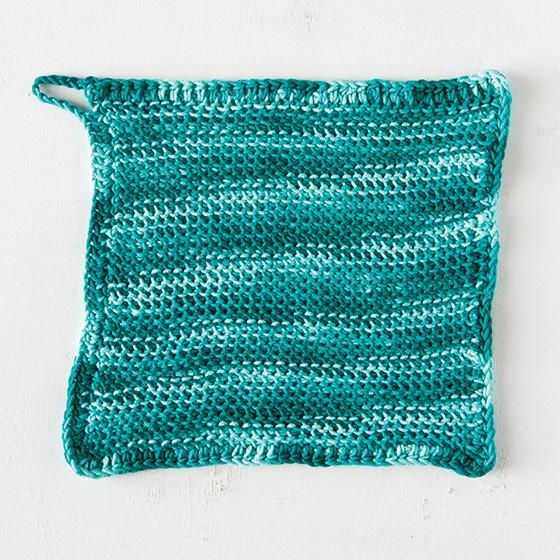 Tunisian Purl Stitch Dishcloth - knitting pattern