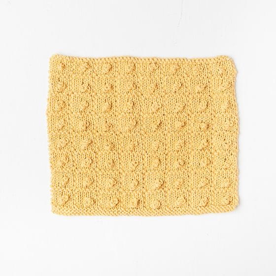 Popcorn Squared Dishcloth - knitting pattern