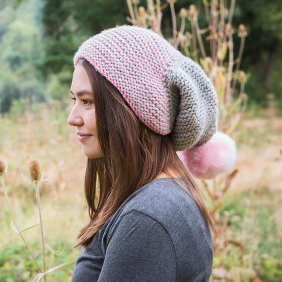 Equilateral Slouch Beanie - knitting pattern