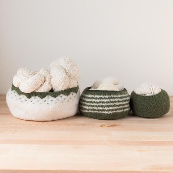 Felted Crochet bowls - Tess Young Designs & Makes