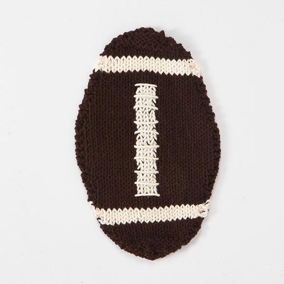 Football Dishcloth - knitting pattern