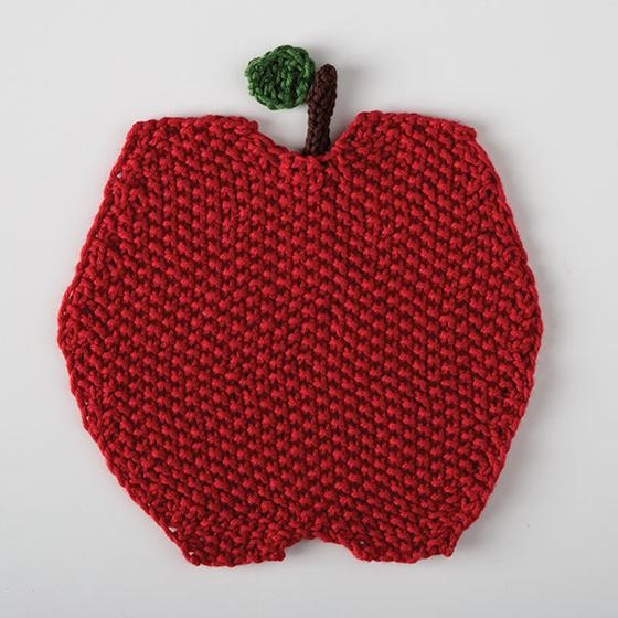 Apple Dishcloth - knitting pattern