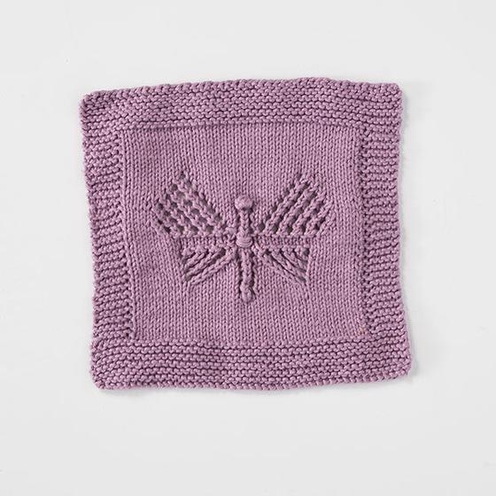 Lace Butterfly Dishcloth - knitting pattern