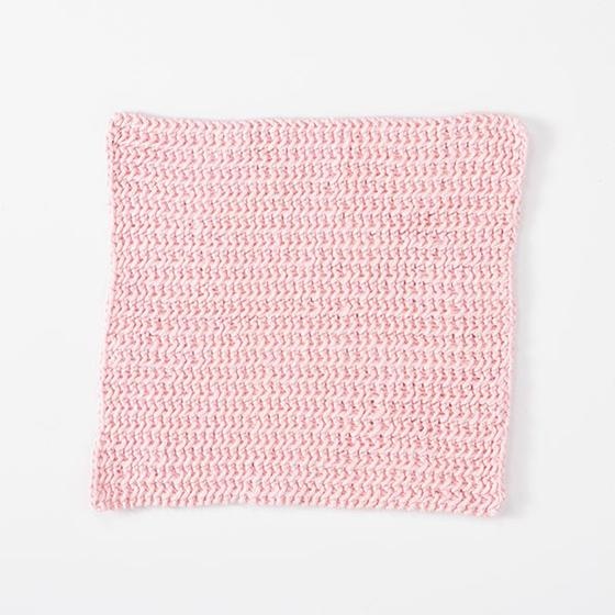 Vertical Wrapped Stitch Dishcloth - knitting pattern