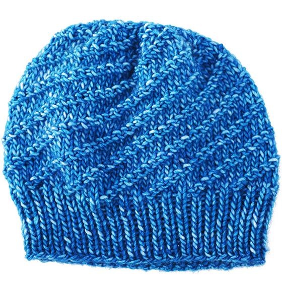 PATTERN: Monogram Beanie Beginner Friendly Knit Ribbed 