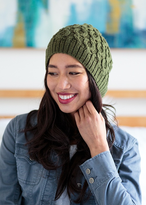 Twisting Trails Hat - knitting pattern