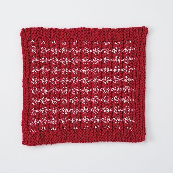 Peppermint Candy Dishcloth - knitting pattern