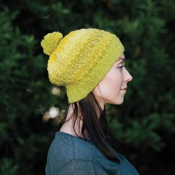 Lime green store knit hat