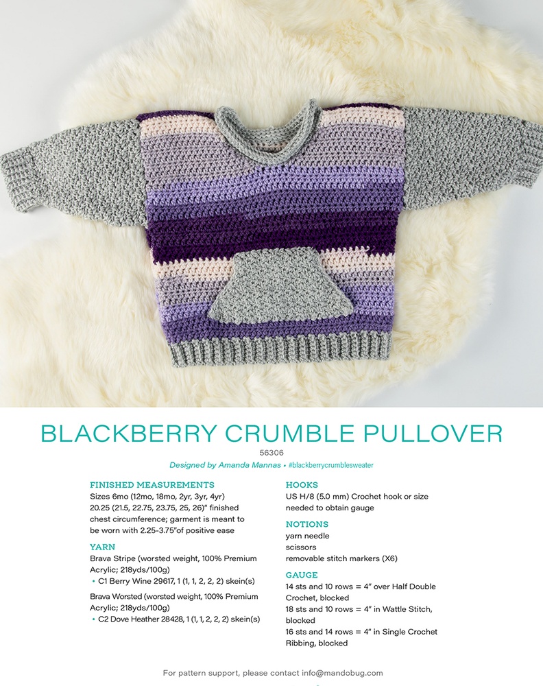 Blackberry Crumble Pullover Crochet