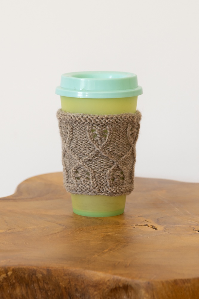 Calais Coffee Cup Cozy - knitting pattern