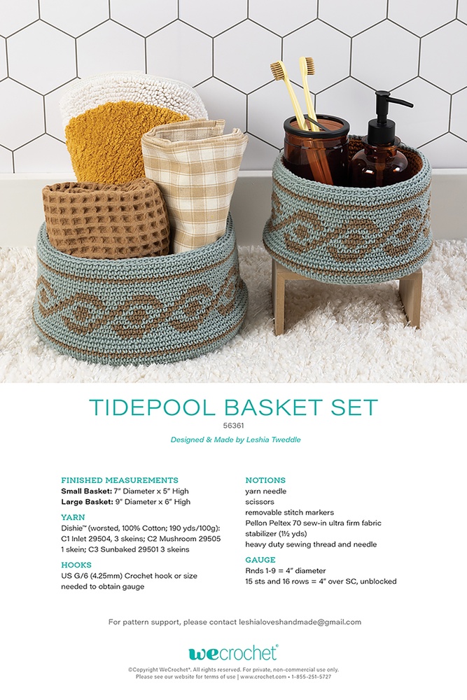 Small Storage Baskets - Cotton, Patterns