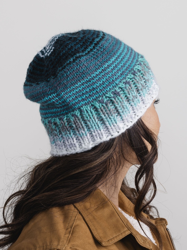 Sweet Striped Hat is so perfect knit up in Feels Like Butta yarn