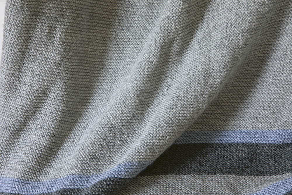 Stripy Blanket Beginners Knitting Kit Blue Breeze Easy Beginners Blanket  Blanket Pattern by Wool Couture 