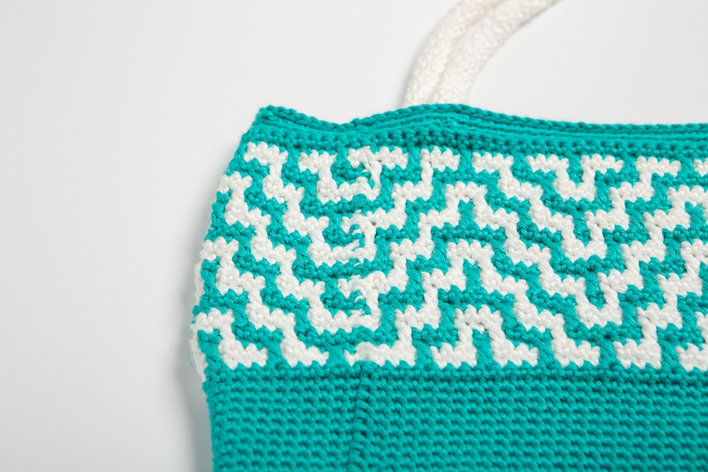 Mosaic Crochet Tote Bag