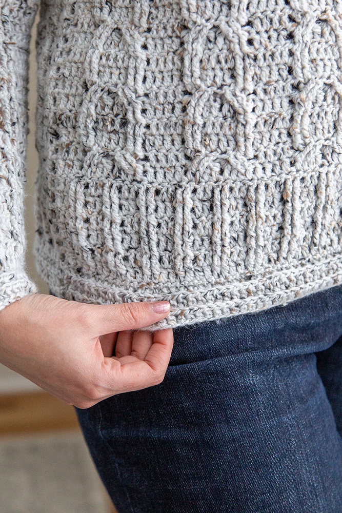 Cowl Neck Sweater - Crochet