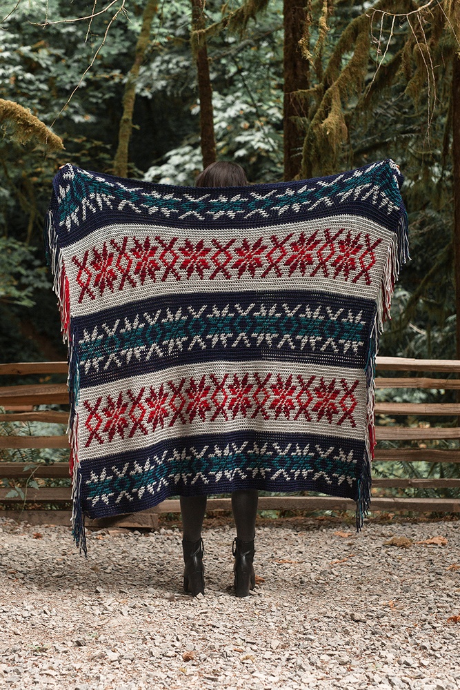 Nordic knitted blanket sale