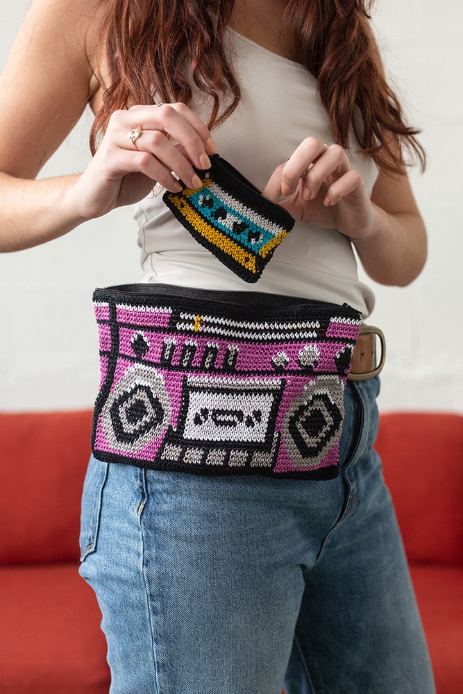 Boom Box Belt Bag & Mix Tape Wallet | Crochet.com