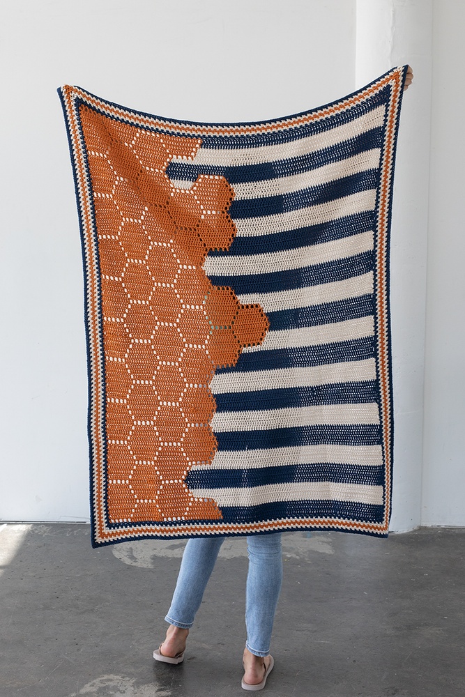 Boardwalk Hexie Blanket - knitting pattern