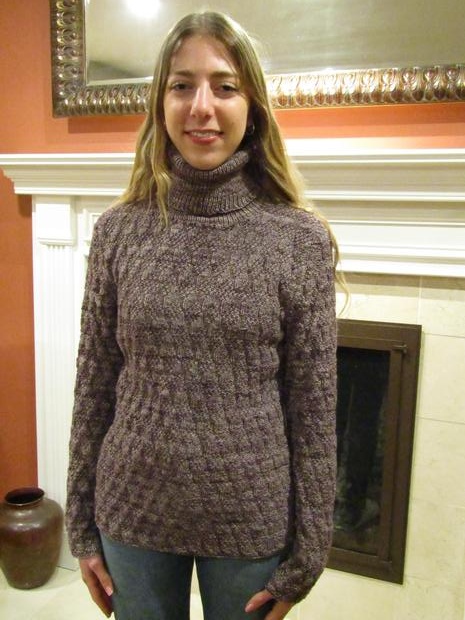 Knitting Patterns & Supplies - Variegated Turtleneck Knit Pattern