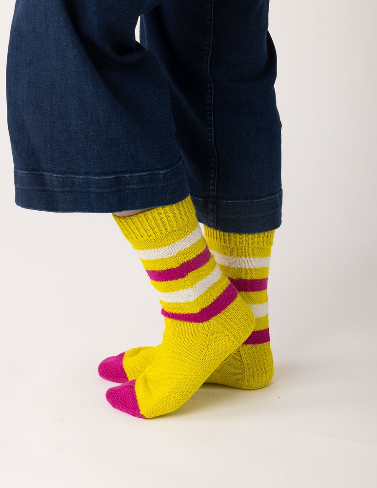 Sunbeam Stripes Socks Knitting Pattern | KnitPicks.com