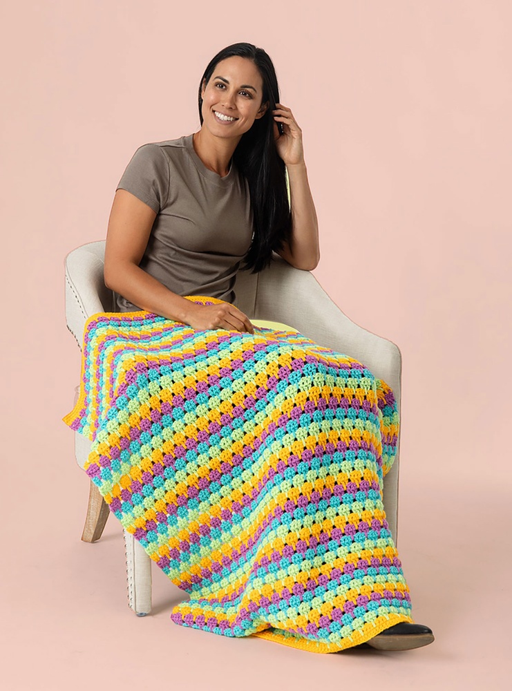 Snapshot of Good Earth Blanket Free Crochet Pattern