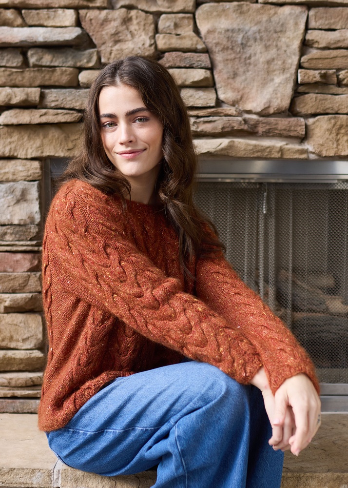 Nesting Cables Pullover Knitting Pattern | KnitPicks.com