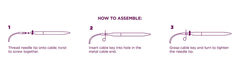 Cable for Interchangeable Circular Needles, Accessories